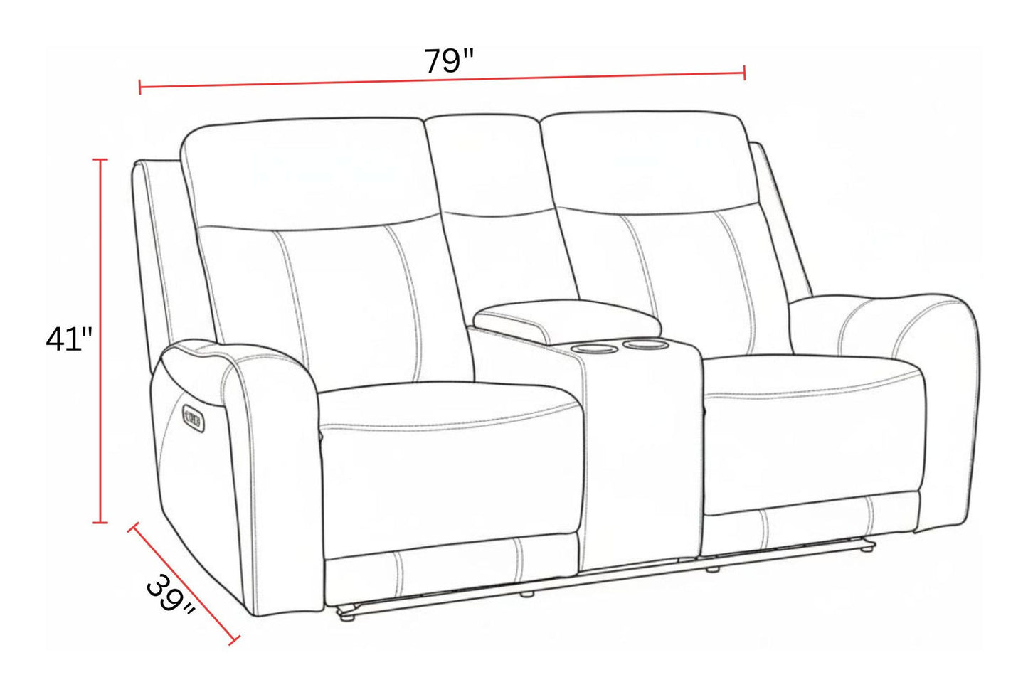Haywood - Power Reclining Console Loveseat - Butternut