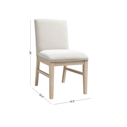 West End - Parson Chair With Ivory Upholstery
