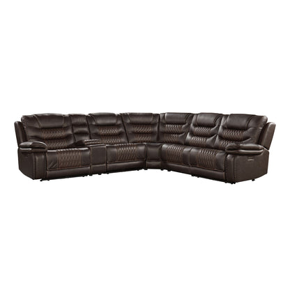 Cody - Dual-Power Sectional Set - Colorado Dark Brown