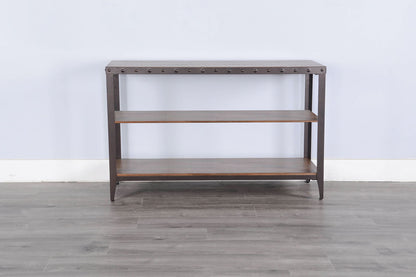 San Diego - Metal & Solid Wood Sofa Table - Brown