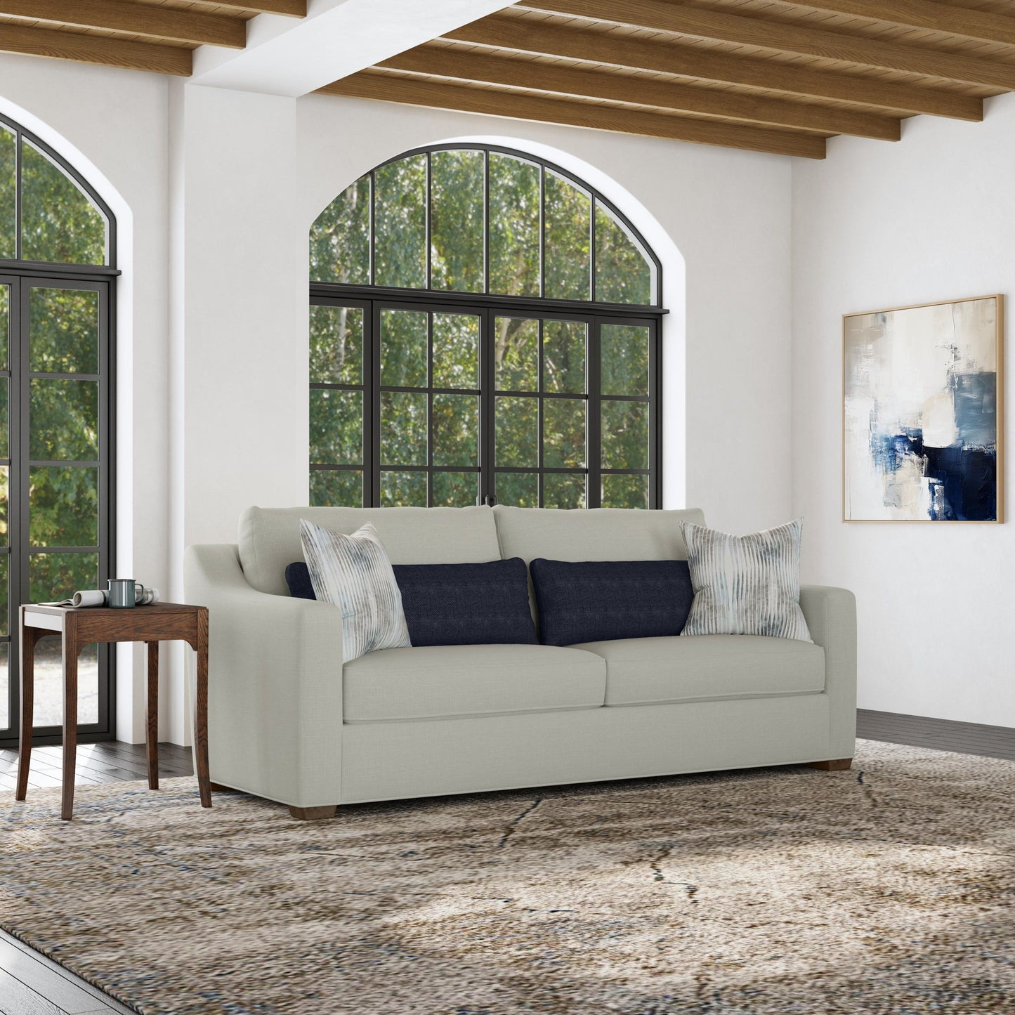 Milo - Fabric Two- Fabric Cushion Sofa