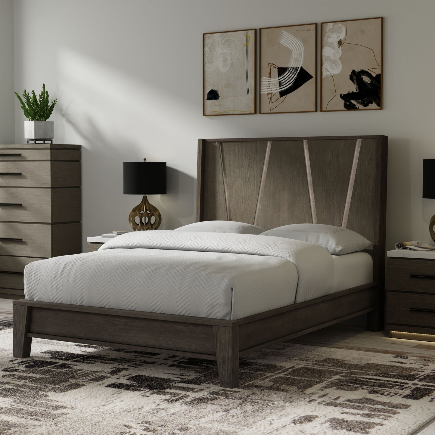 Pure Modern Bedroom - Panel Bed
