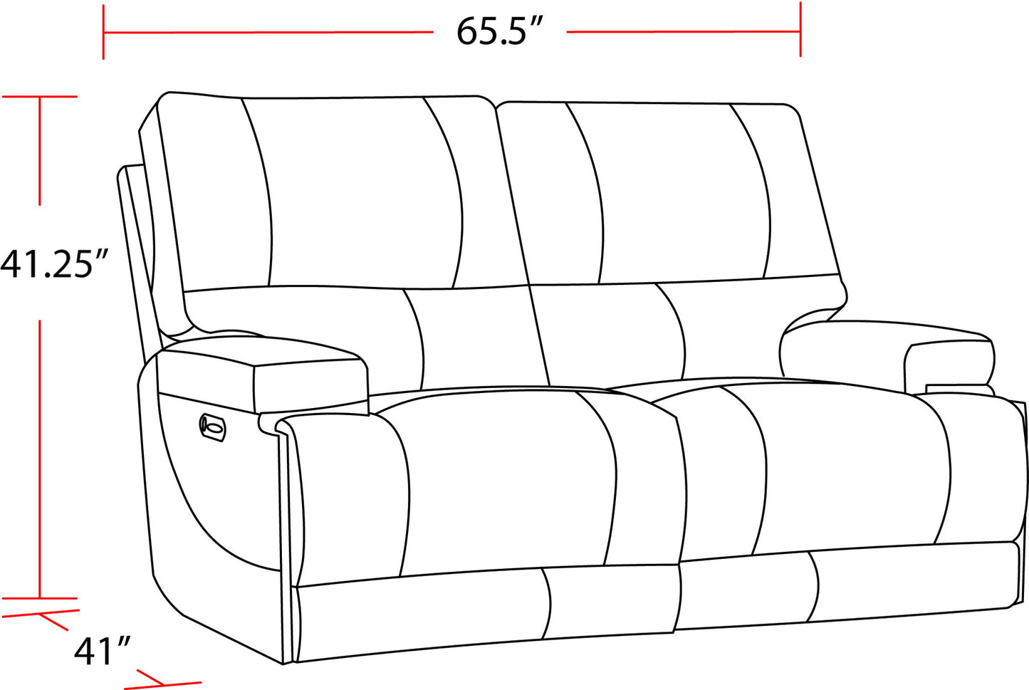 Whitman - Power Cordless Loveseat