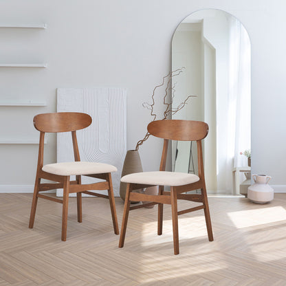 Morocco - Dining Chair With Natural Seat Cushion (Set of 2) - Brown