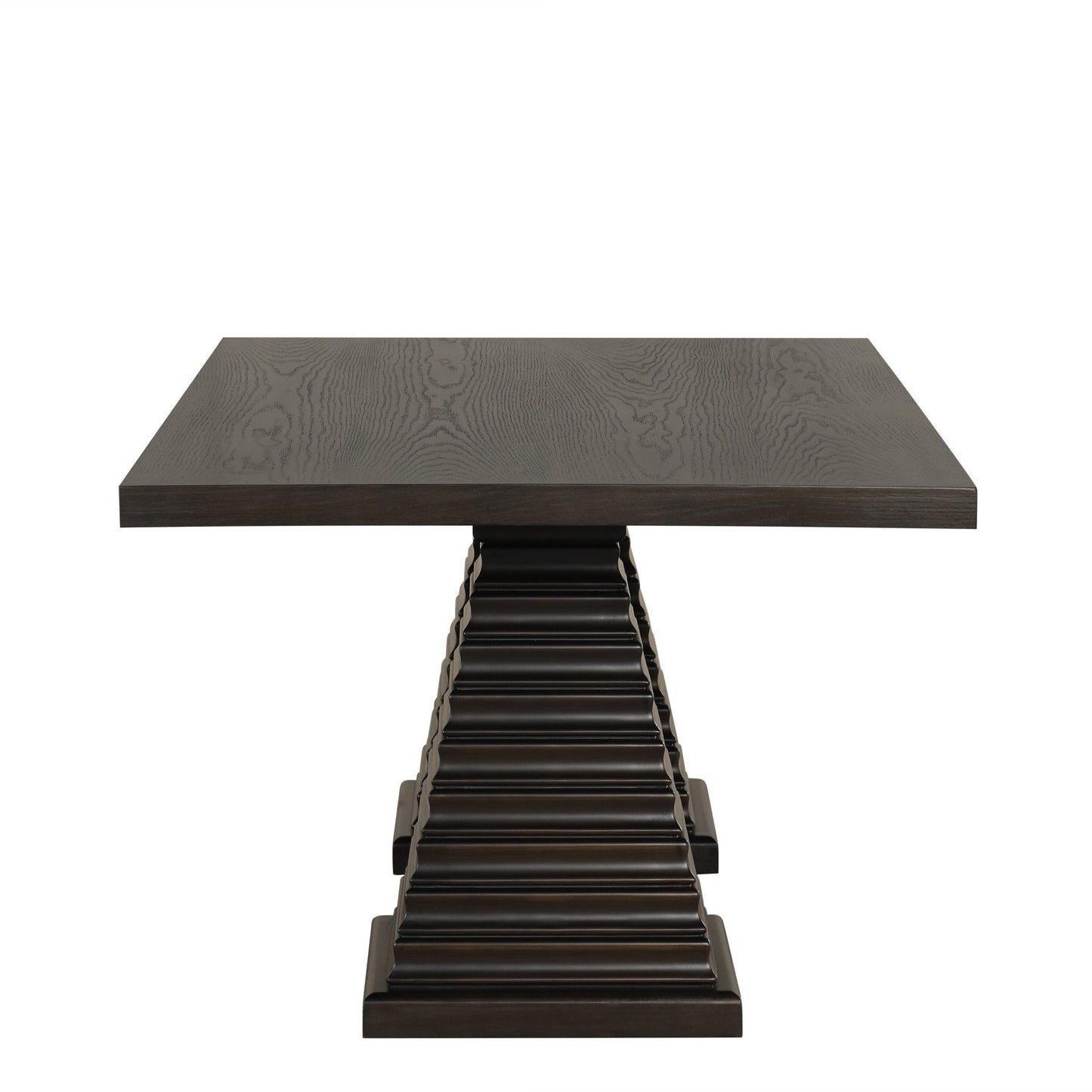 Plateau - Rectangle Table Pedestal Base - Rustic Espresso