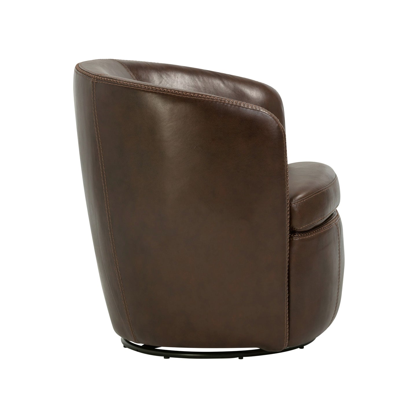Barolo - 100% Italian Leather Swivel Club Chair (Set of 2)