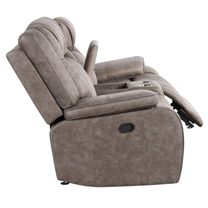 Blake - Reclining Console Loveseat - Desert Taupe