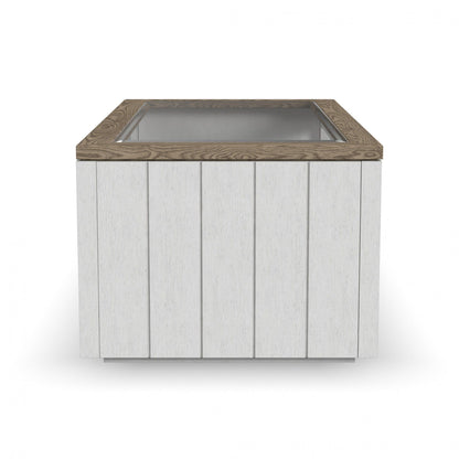 Melody - Rectangular Coffee Table With Casters - White