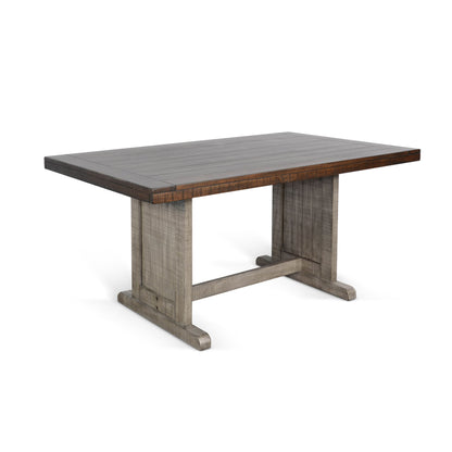 Homestead Hills - Rectangular Wood Dining Table - Tobacco Leaf / Alpine Gray