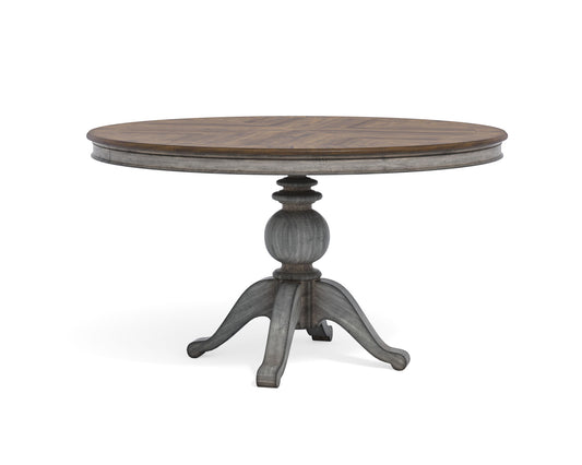 Plymouth - Round Pedestal Dining Table - Gray