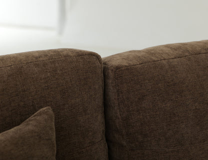 Walnut - Upholstered Loveseat - Deep Forest Brown