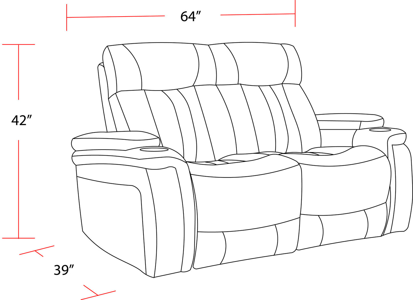 Royce - Power Loveseat