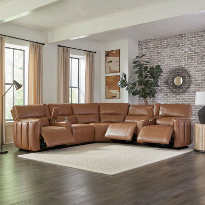 Modesto - Modular Power Reclining Sectional With Power Adjustable Headrests