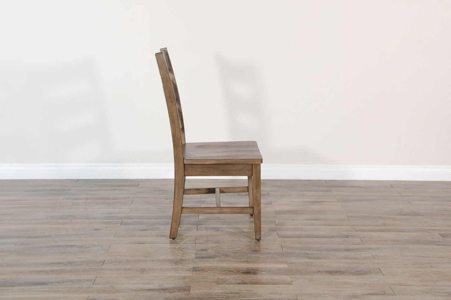 Doe Valley - Ladderback Chair With Stretchers, Wood Seat (Set of 2) - Buckskin