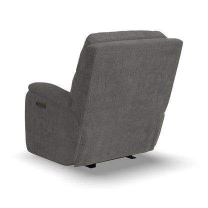Penn - Fabric Power Rocking Recliner With Power Headrest & Lumbar
