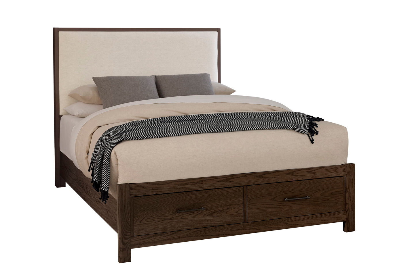 Lodge & Loft - Upholstered Storage Bed - Ivory Cream