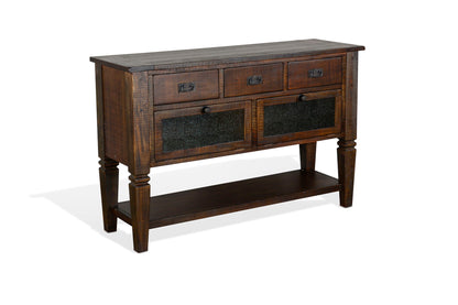Homestead - Transitional Mahogany Wood Server - Tobacco Leaf