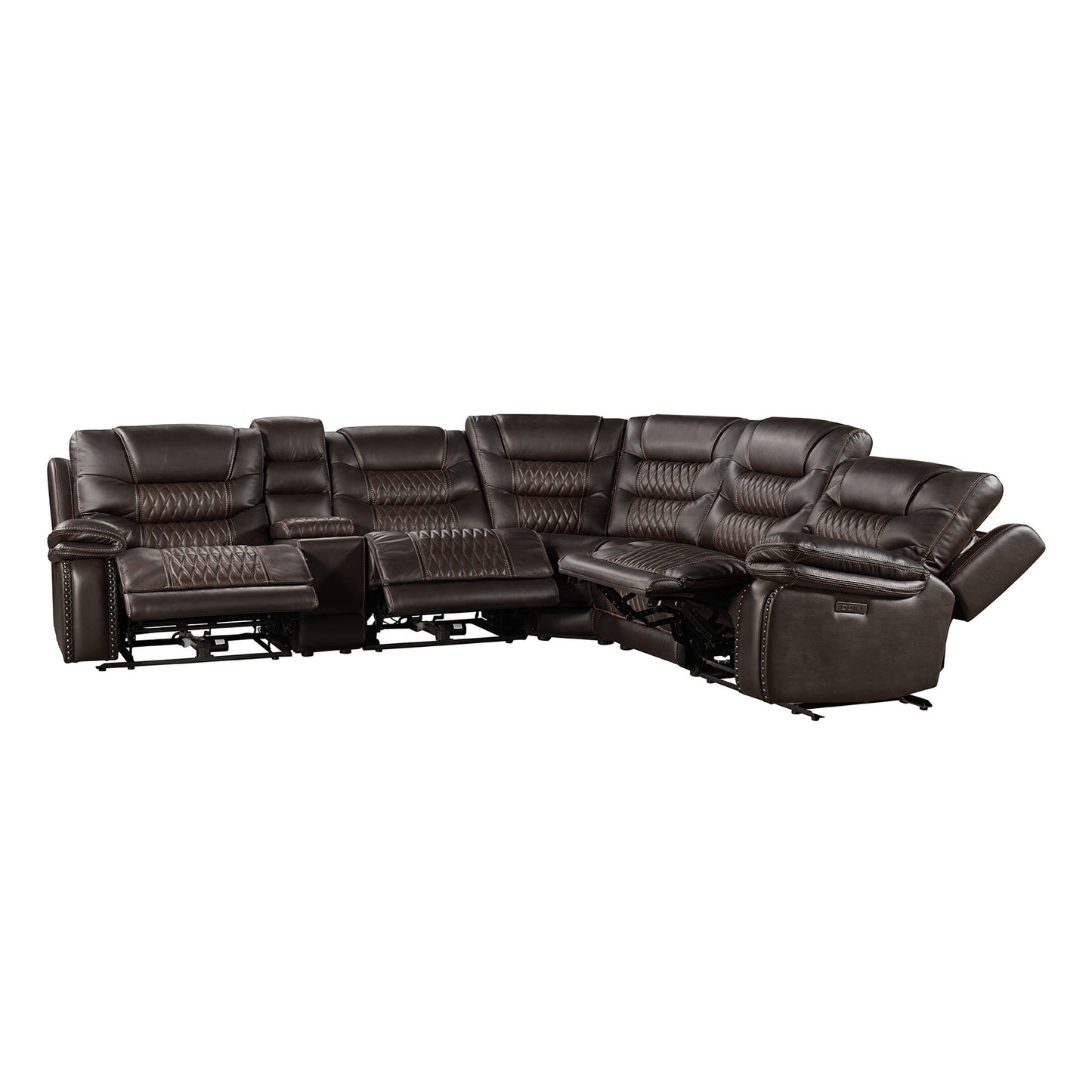 Cody - Dual-Power Sectional Set - Colorado Dark Brown