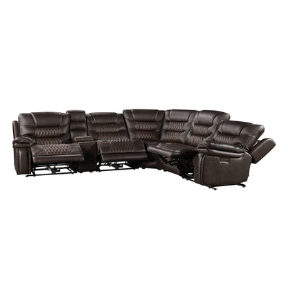 Cody - Dual-Power Sectional Set - Colorado Dark Brown