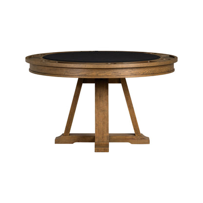 54" Round Poker Table - Whiskey