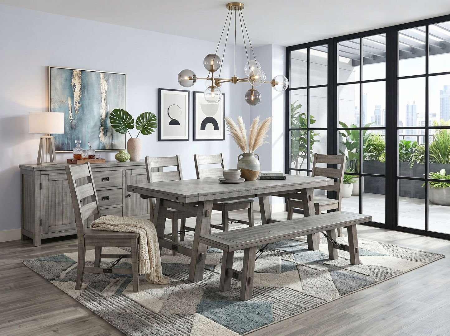 Alpine - Extension Table With Turnbuckle - Gray