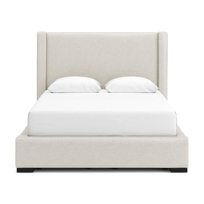 Brozmont - Queen Upholstered Storage Bed - Oatmeal