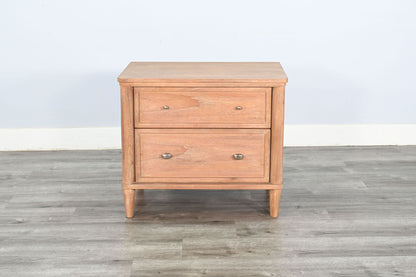 Transitional - Natural Wood 2-Drawer Nightstand - Oak Grove
