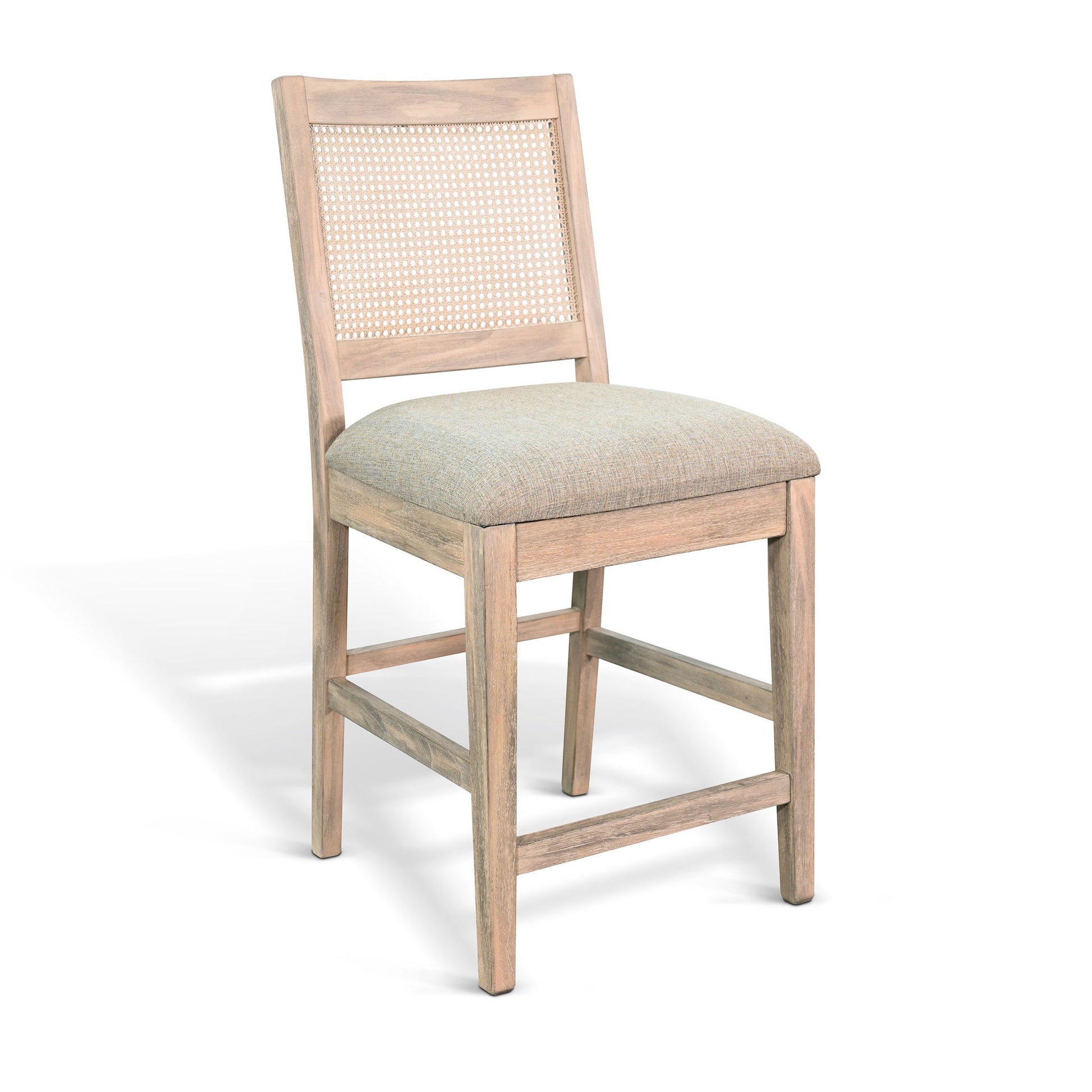 Cane Back Cushion Seat Counter Stool (Set of 2) Wheat – Unger