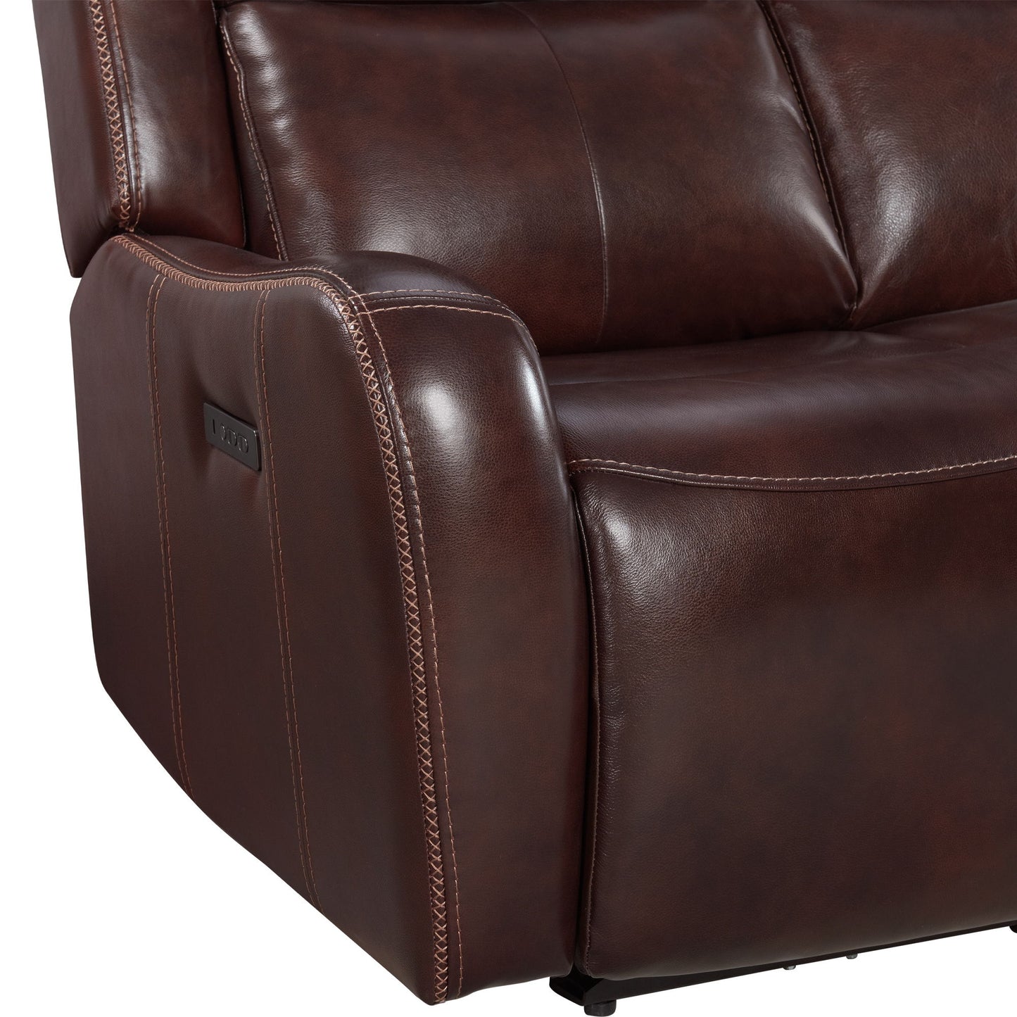 Wainwright - Dual-Power Sofa - Reddish Brown