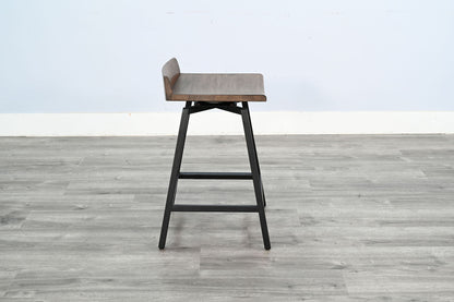 Doe Valley - 24"H Wood Swivel Stool - Buckskin