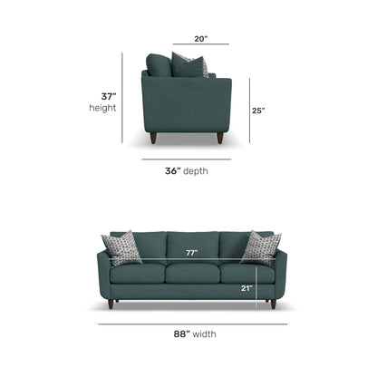 Lewis - Fabric Stationary Sofa