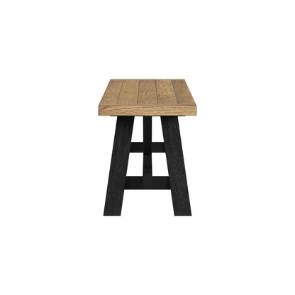 Hendricks - Dining Bench - Rustic Wheat / Raven