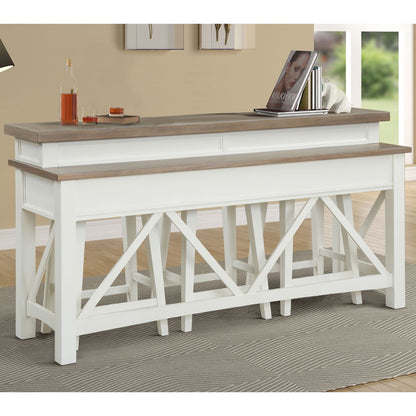 Americana Modern - Everywhere Console With 3 Stools - Cotton