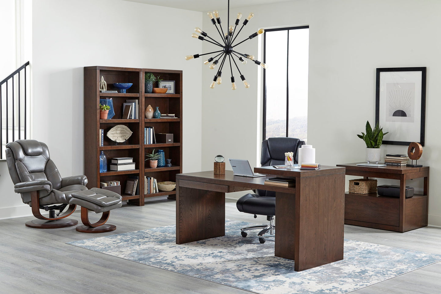 Monarch - Manual Reclining Swivel Chair and Ottoman