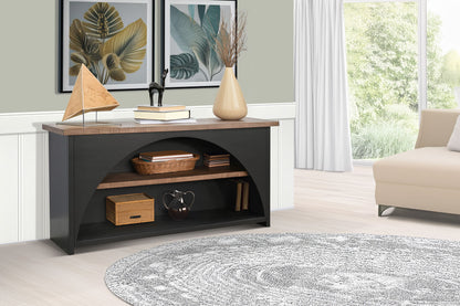 Savanah - Contemporary Console Table With Arched Cutout - Desert Rock / Black Magic