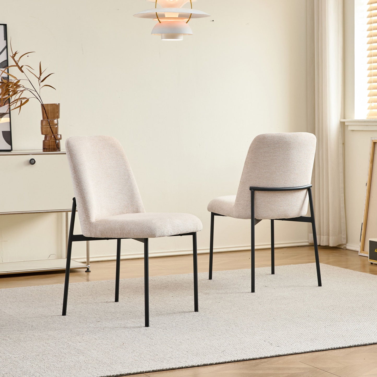 Erik - Side Chair With Black Metal Frame (Set of 2)