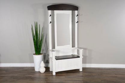 Carriage House - Hall Tree - Cottage White / Europen Dark