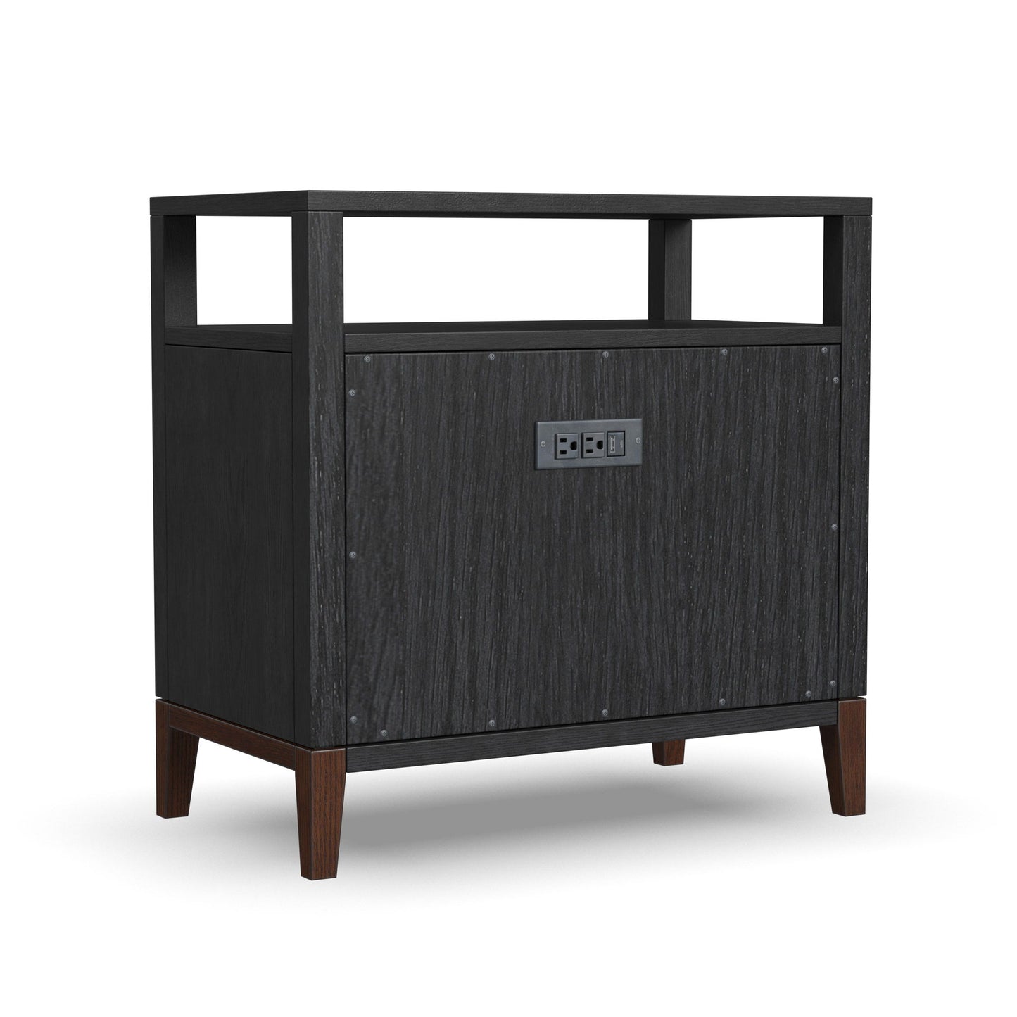 Waterfall - Nightstand - Black