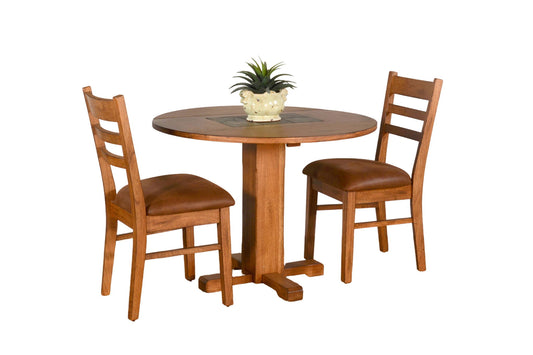 Drop Leaf 3 Piece Dining Set - Rustic Oak