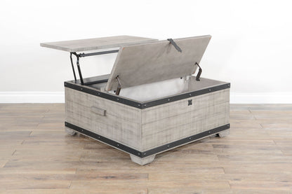 Alpine - Coffee Table With Lift Top And Casters - Gray