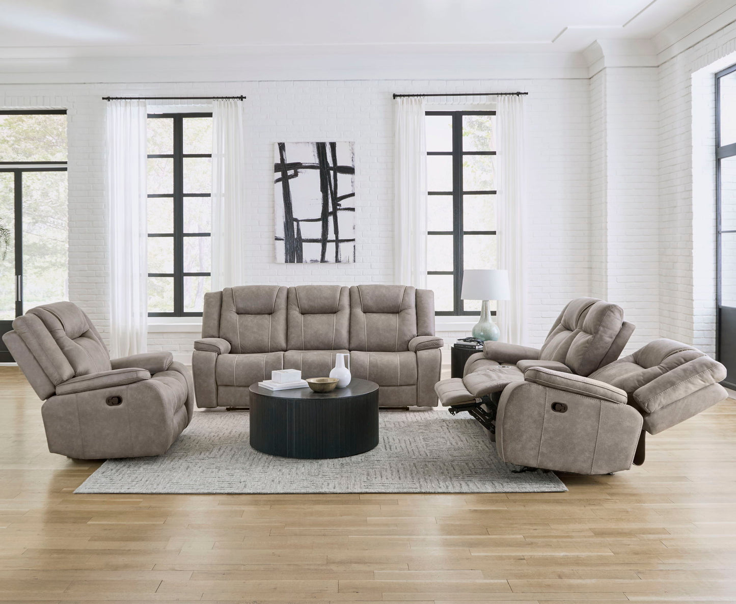 Blake - Reclining Console Loveseat - Desert Taupe