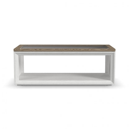 Melody - Rectangular Coffee Table With Casters - White