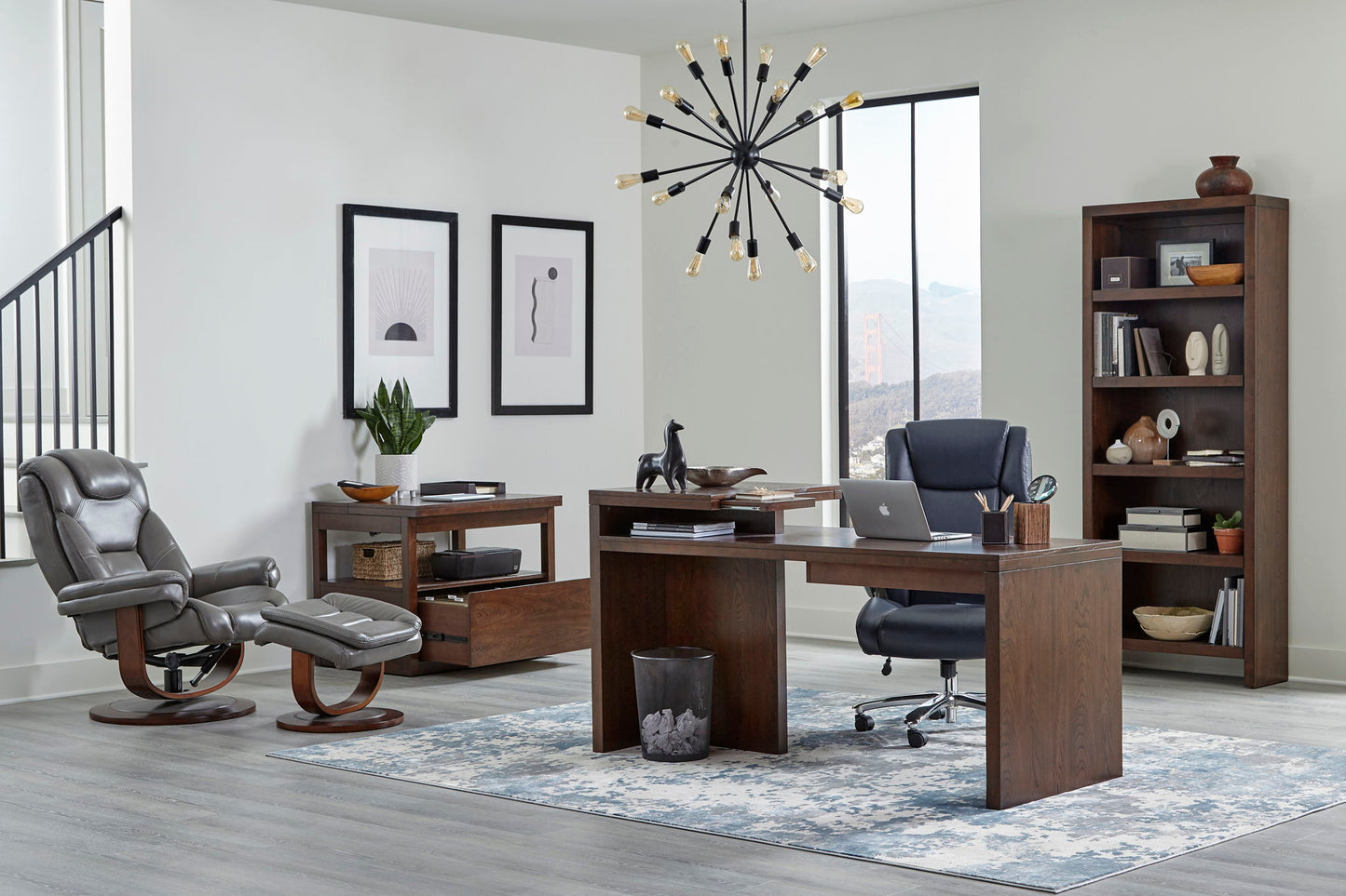 Monarch - Manual Reclining Swivel Chair and Ottoman