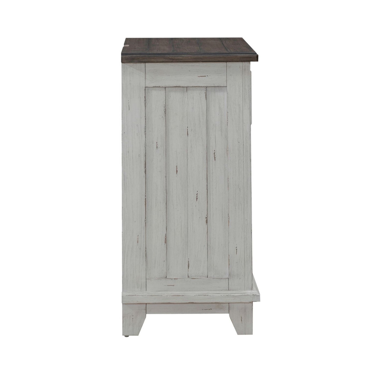 River Place - Bedside Chest With Charging Station - White