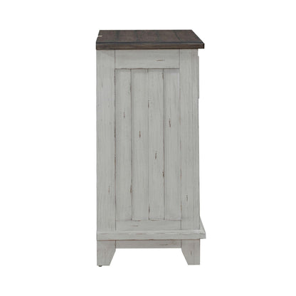 River Place - Bedside Chest With Charging Station - White