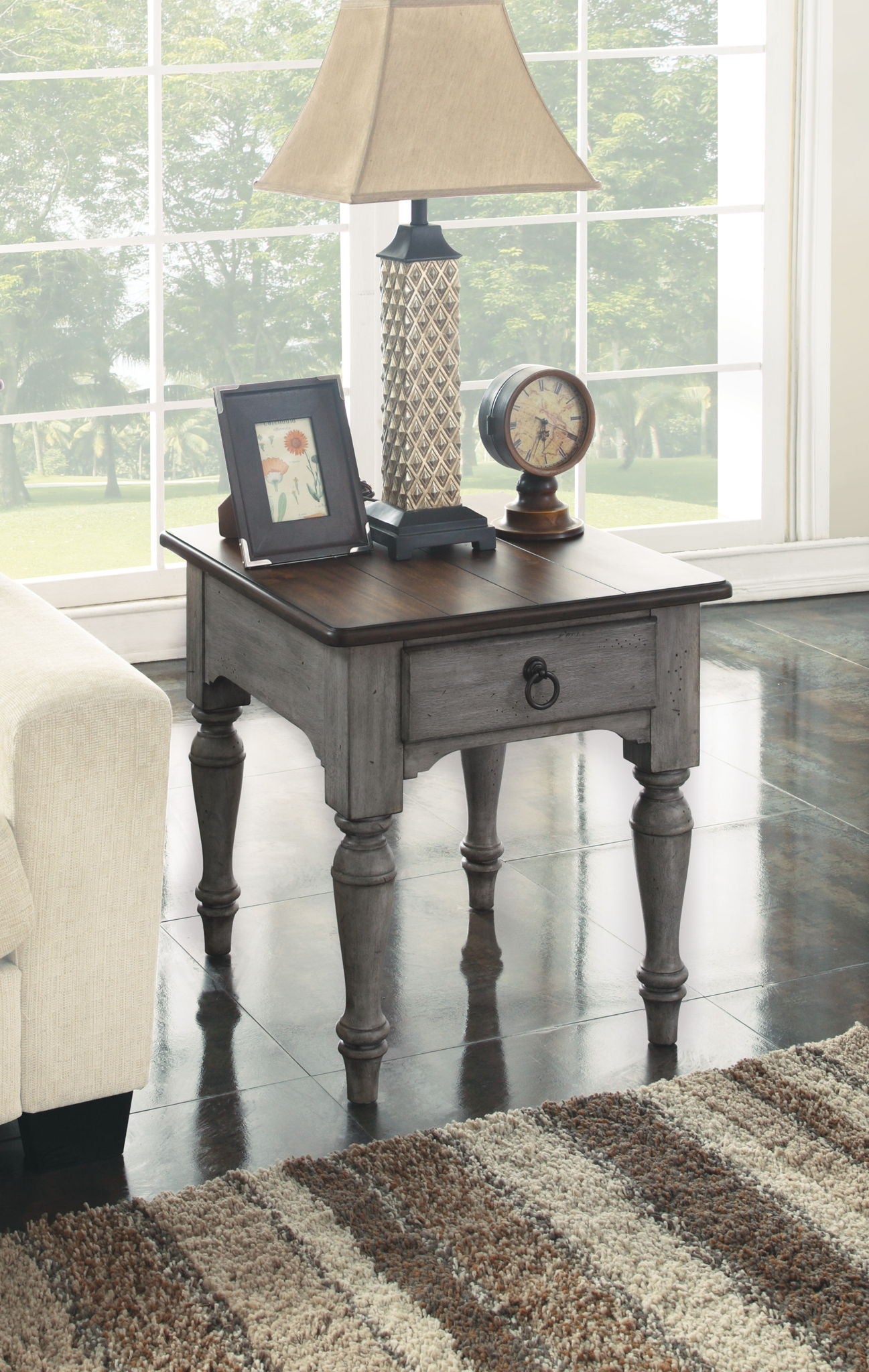 Plymouth - End Table - Gray