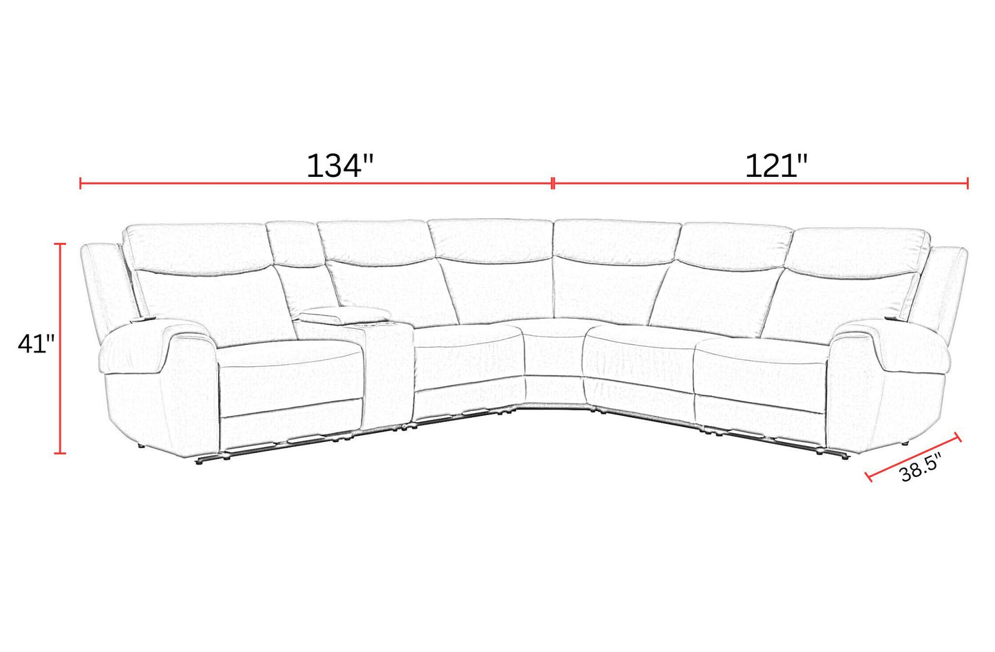 Momentum - Modular Power Reclining Sectional With Power Adjustable Headrests