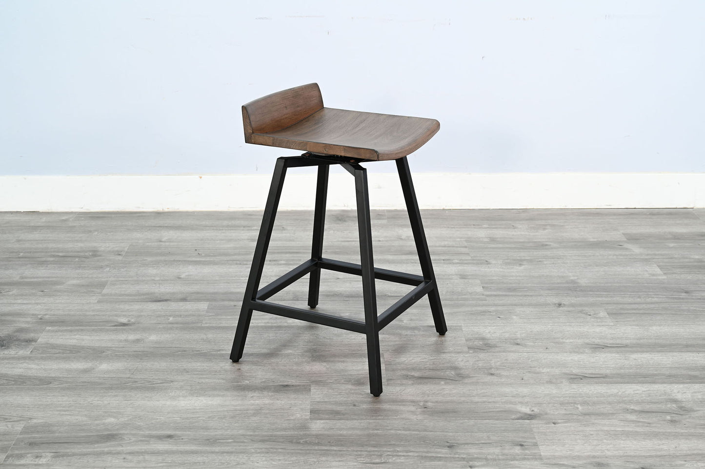 Doe Valley - 24"H Wood Swivel Stool - Buckskin