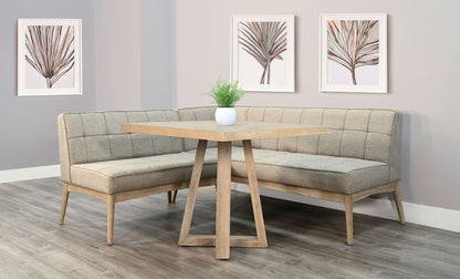 Mia - Tufted Upholstered Corner Dining Bench - Wheat