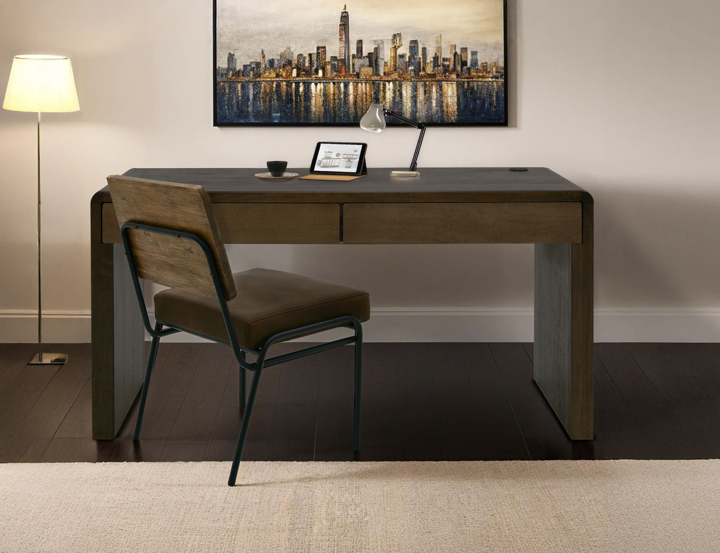 Tamesis - Desk - Barrel Brown